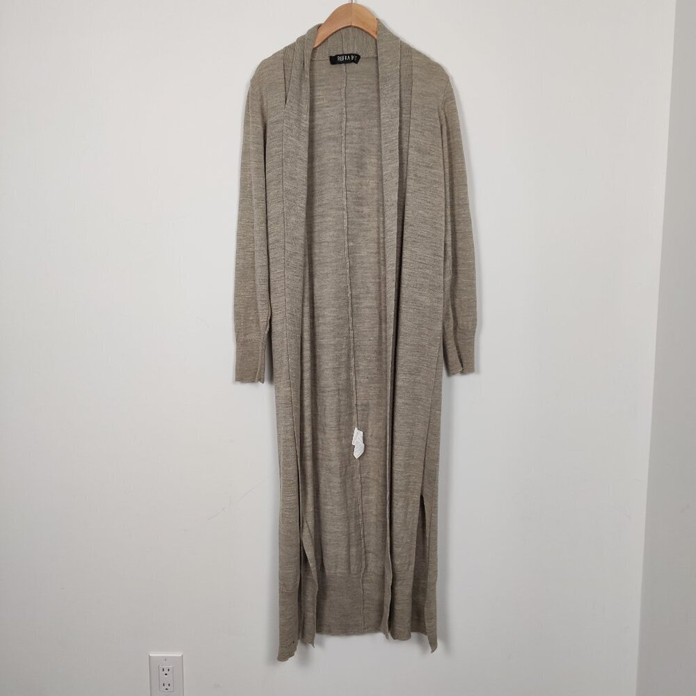 Refka Women's Open Front Maxi Knit Cardigan Size Small Medium